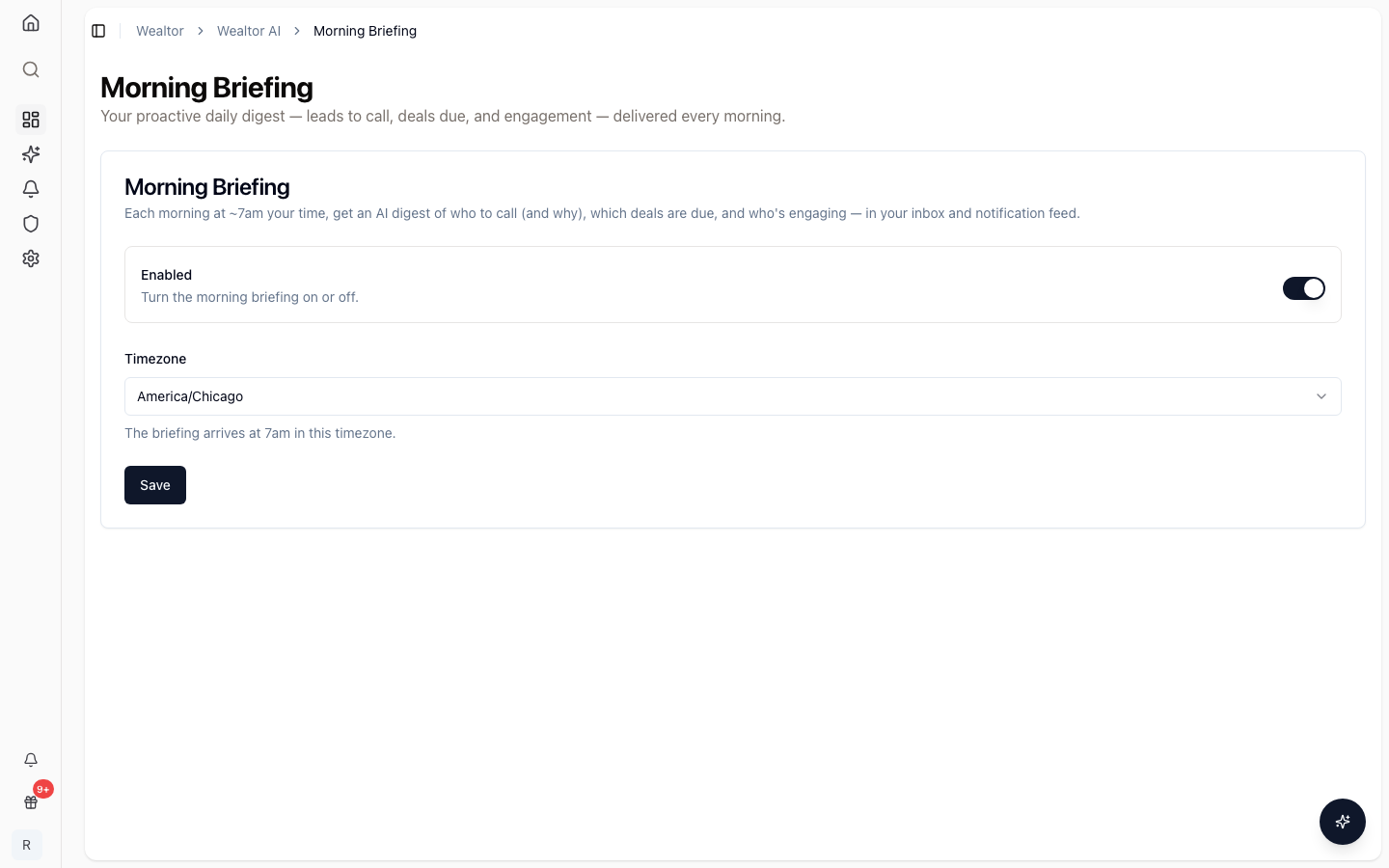 The AI morning briefing digest of calls and tasks